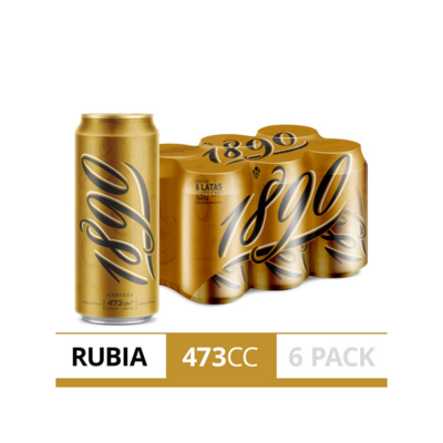 PACK 1890 EXTRA RUBIA DE 472ML X 6